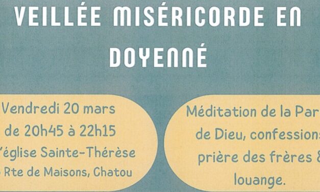 Veillée miséricorde en doyenné – vendredi 20 mars